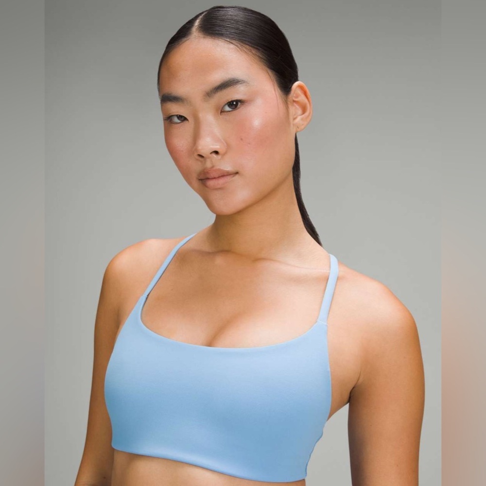 Lululemon Wunder Train Strappy Racer Bra *Light Support, C/D Cup-Aero Blue- sz 4